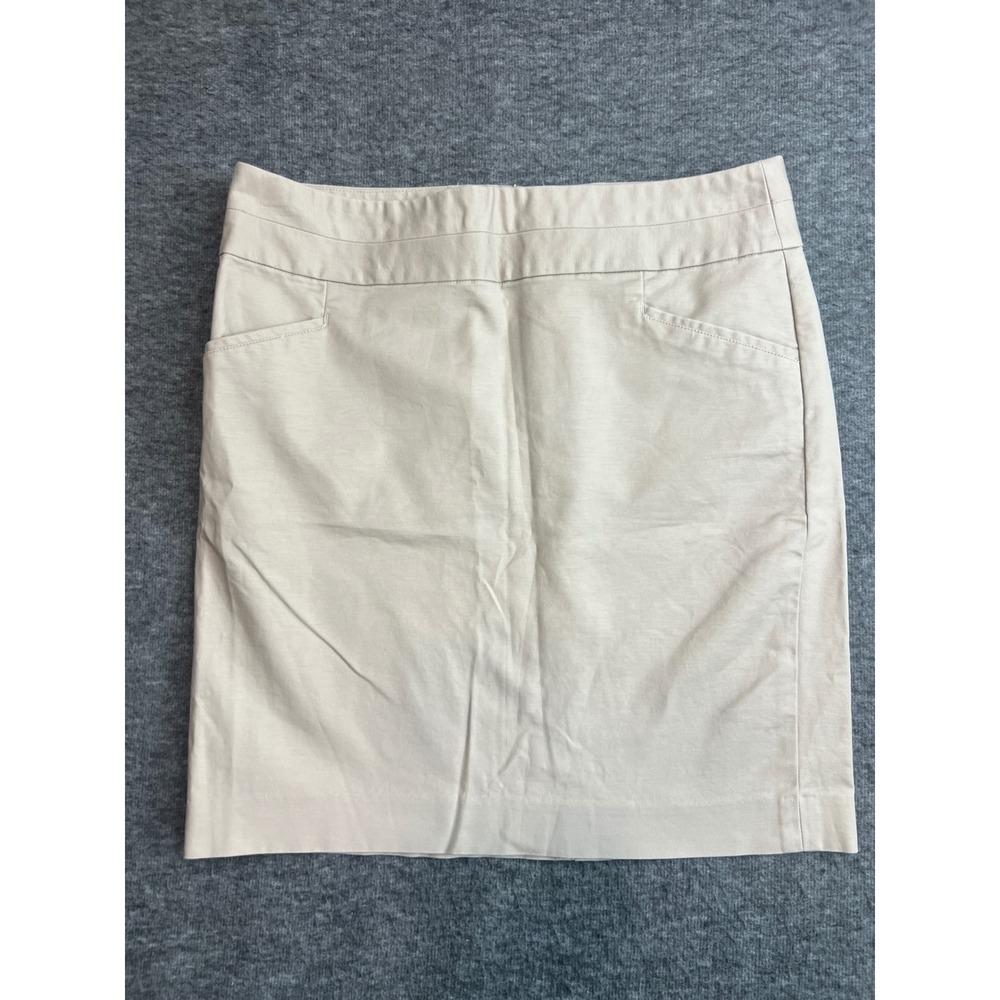 Banana Republic Khaki Tan Cotton Stretch Pencil Skirt Womens Size 8 Career Wear